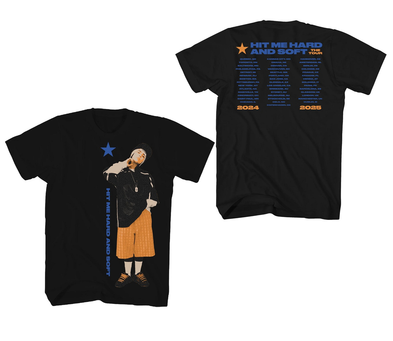 Billie Eilish Hit Me Hard And Soft Star Tour T-Shirt Black