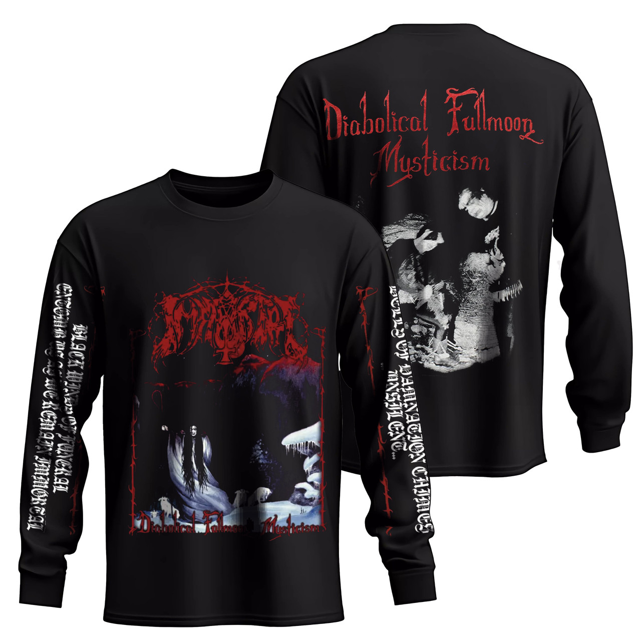 Immortal Diabolical Full Moon Mysticism Long Sleeve T-Shirt Black