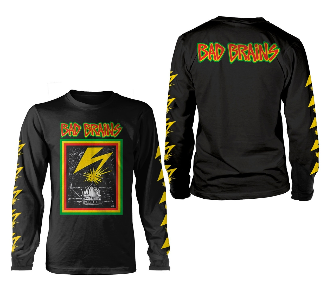 Bad Brains Capitol Long Sleeve T-Shirt Black - Merch2rock