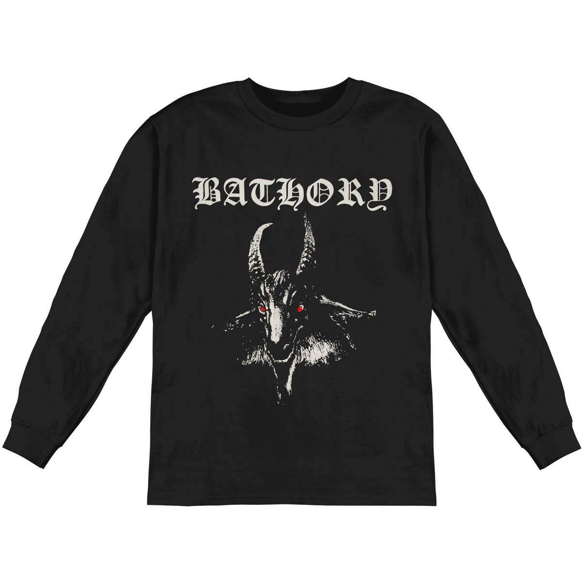 【White Goat Sleeve】Bathory / Bathory Bathory White Goat Long Sleeve T-Shirt - Merch2rock Alternative