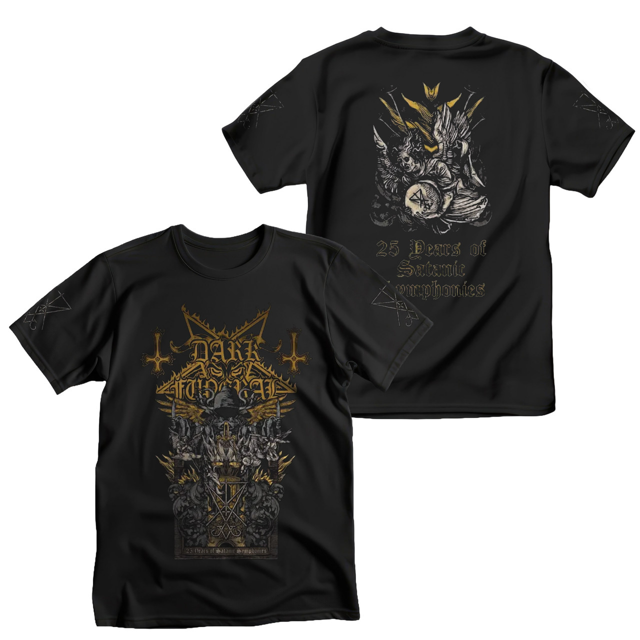 新品Dark Funeral 25 Years Of Satanic Dark Funeral 25 Years Of Satanic Symphonies T-Shirt Black