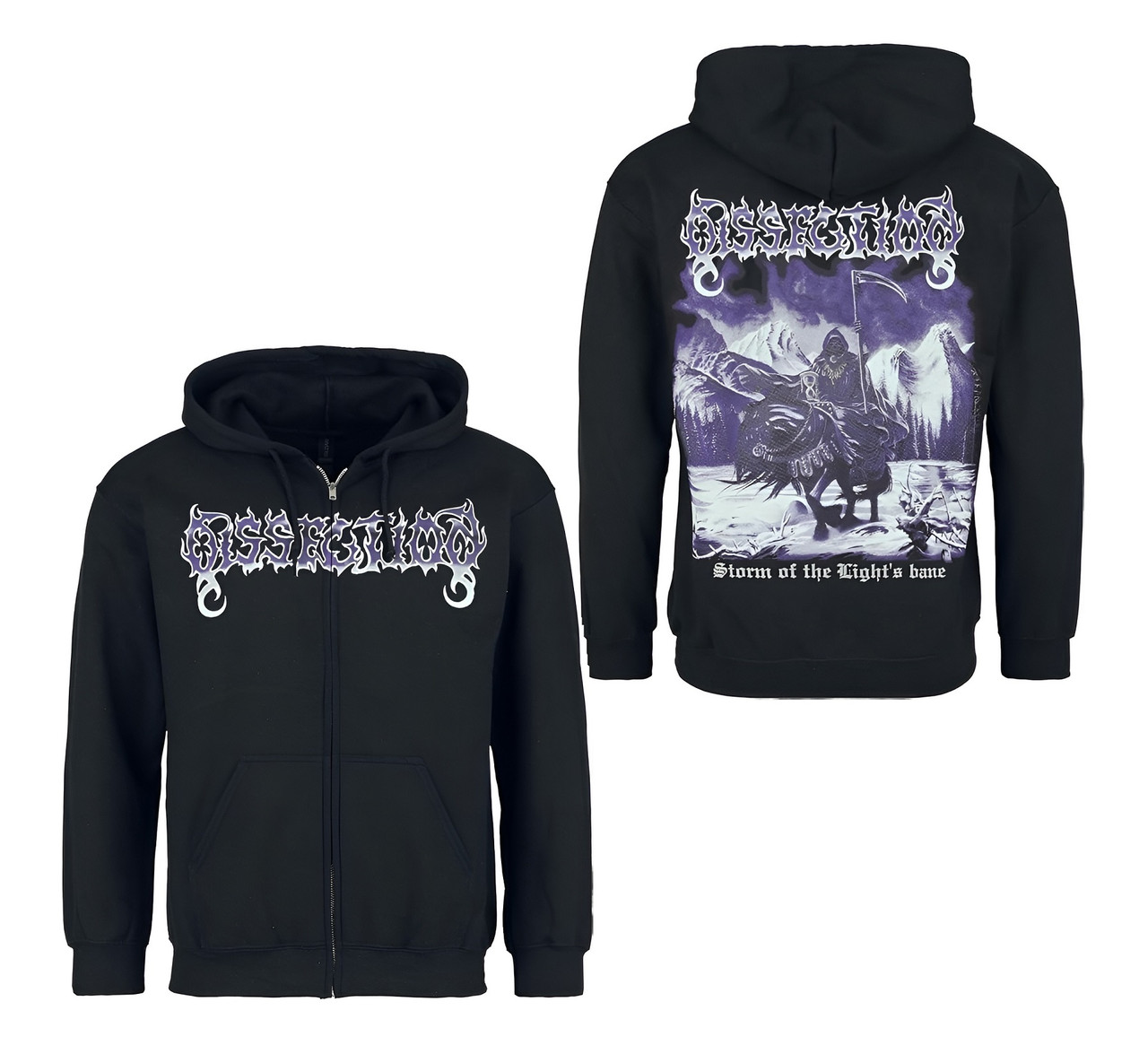LANA愛用！B EMBLEM PILE ZIP HOODIE Dissection Storm of The Lights Bane Zip Up Hoodie Black