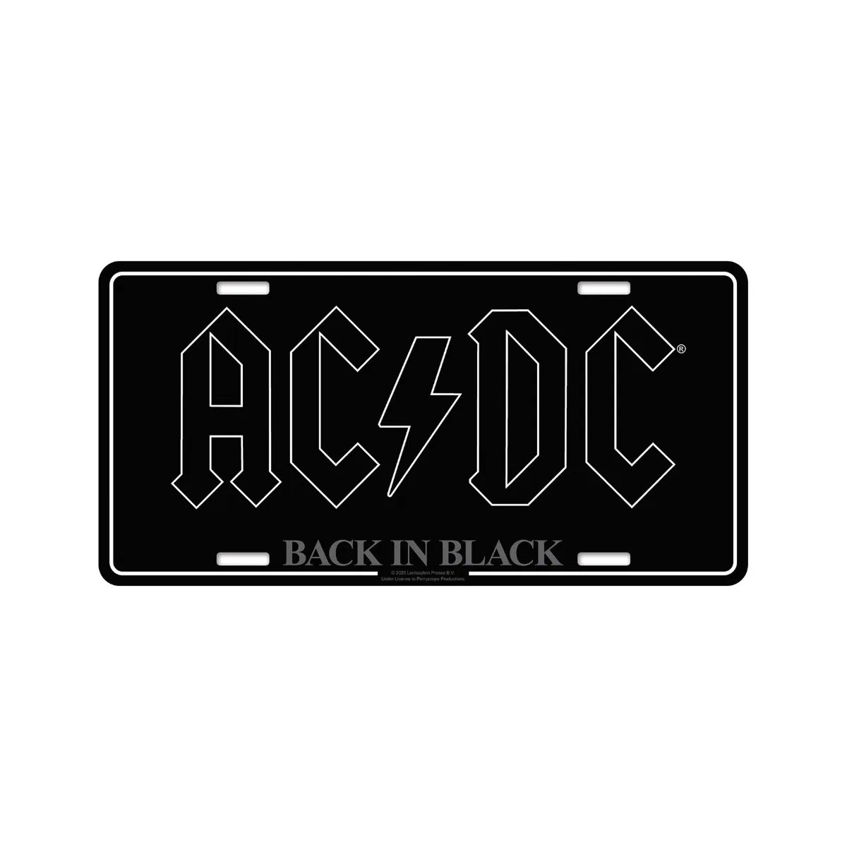 AC/DC Back In Black Decorative Aluminum License Plate - Merch2rock