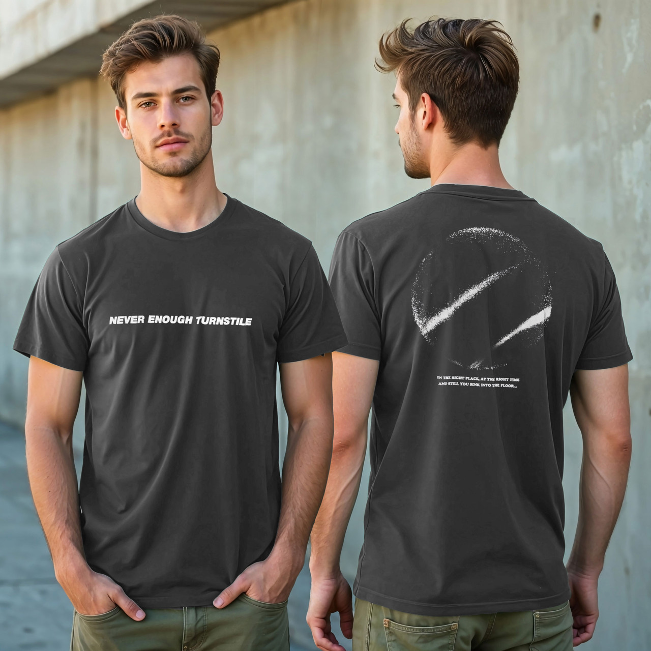 Turnstile Right Place T-Shirt Gray - Merch2rock Alternative Clothing