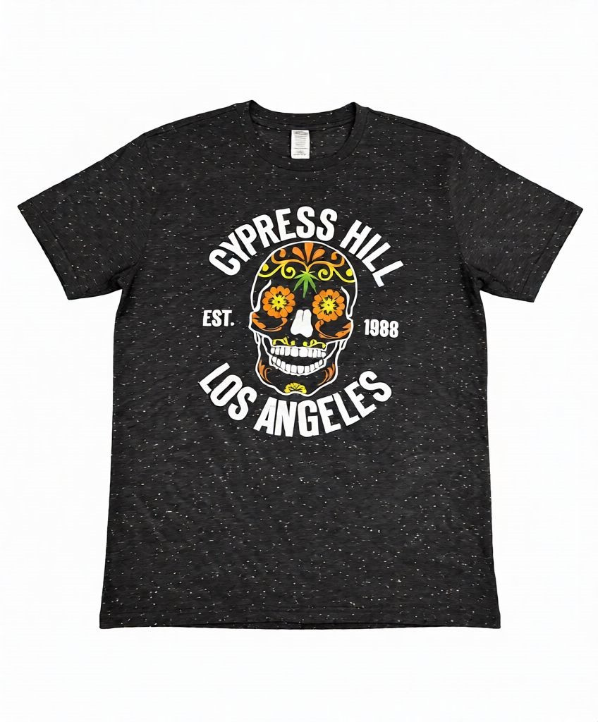 Cypress Hill Day of the Dead Confetti T-Shirt Black - Merch2rock