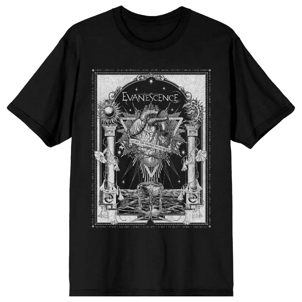 Evanescence Poster T-Shirt Black - Merch2rock Alternative Clothing