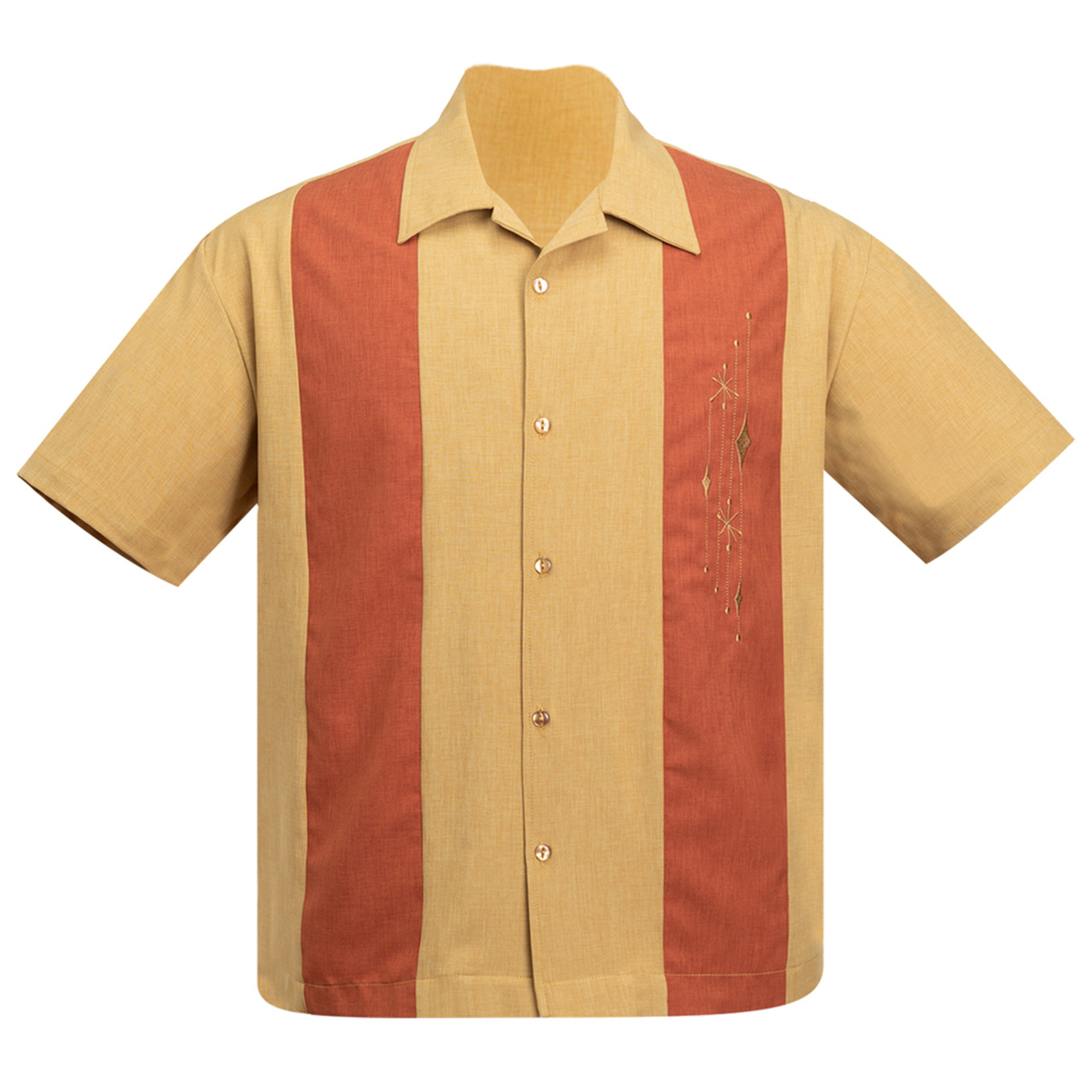 Steady Clothing Mid Century Marvel Bowling Shirt Mustard - Merch2rock ...