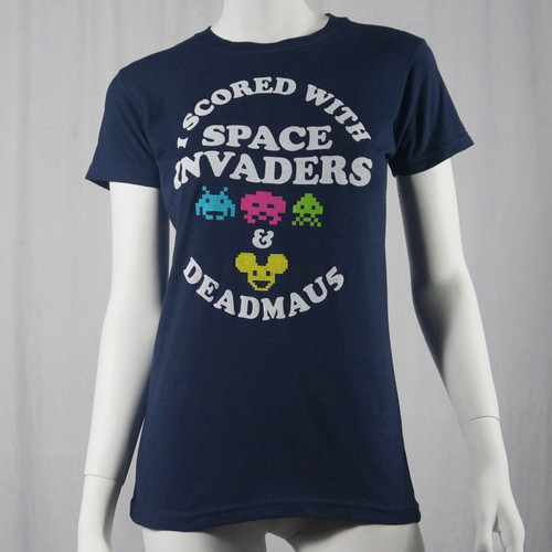 DEADMAU5 I Score With Space Invaders Logo Juniors T-Shirt