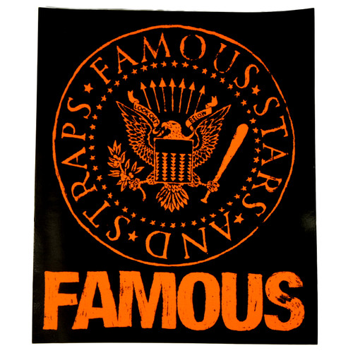 Famous Stars & Straps Orange Presidential Seal 8" Sticker Decal
