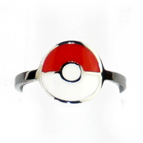 Pokemon Pokeball Women's Stainless Steel Ring