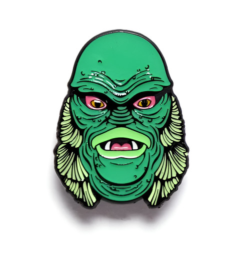 Universal Creature Head Glow In The Dark Enamel Pin