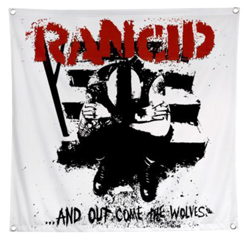 Rancid And Out Come The Wolves Fabric Poster Flag White