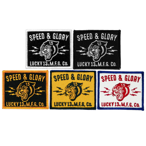 Lucky 13 Panther Head Embroidered Patch