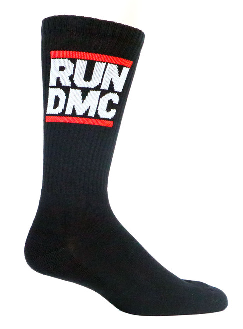 Authentic RUN DMC Logo Fits Sizes 6-12 Crew Socks NEW