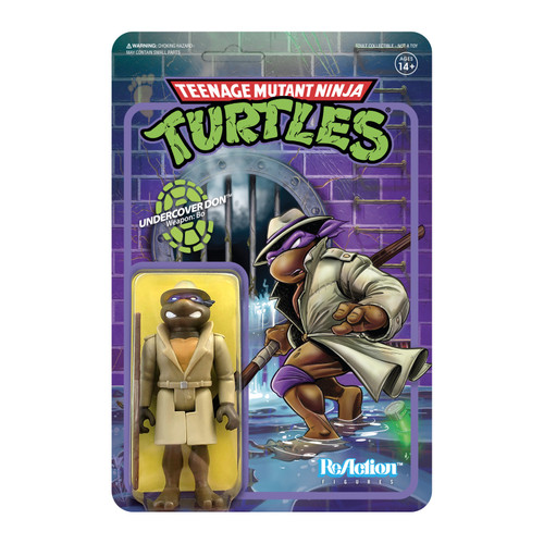 Super7 Teenage Mutant Ninja Turtles Undercover Donatello ReAction Figure 3.75"