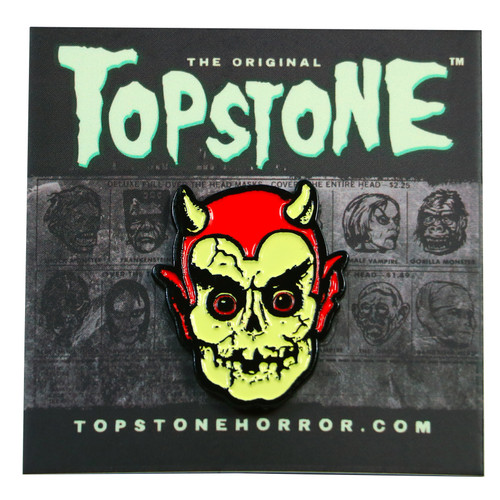 Topstone Horror Graveyard Devil Enamel Pin