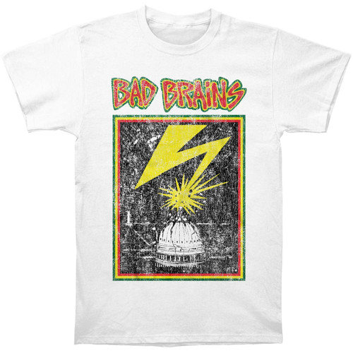 Bad Brains Distressed Capitol T-Shirt White