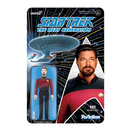 Super7 Star Trek: The Next Generation Commander Riker ReAction Figure 3.75"
