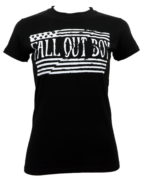 Fall Out Boy Split Flag Juniors T-Shirt