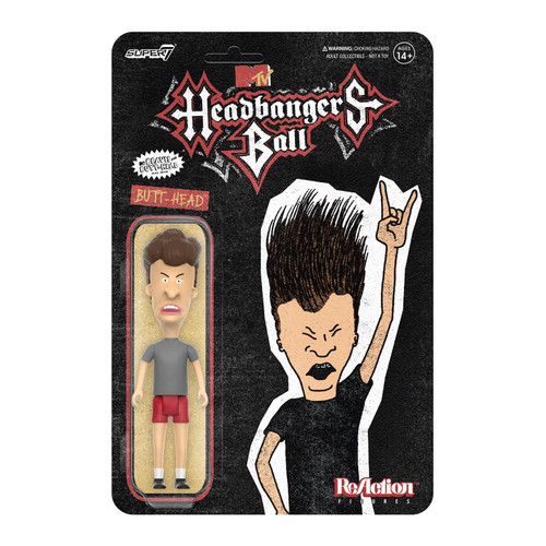 Super7 Beavis and Butt-Head Headbanger's Ball Butt-Head ReAction Figure 3.75"