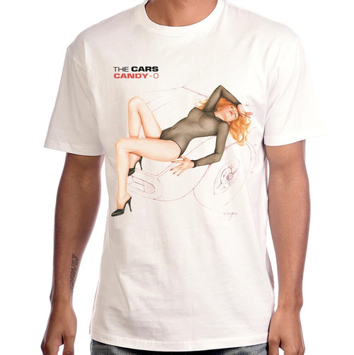 The Cars Candy-O Album Cover Slim Fit T-Shirt White