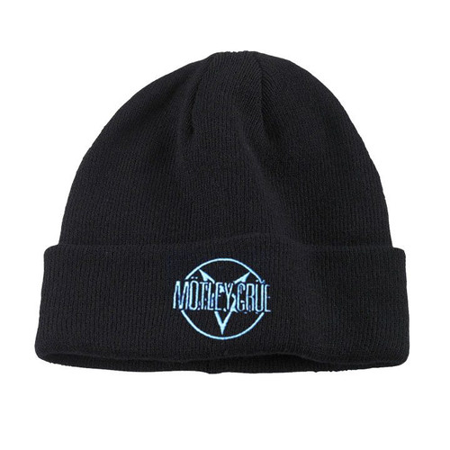 Motley Crue Pentagram Logo Embroidered Cuff Beanie