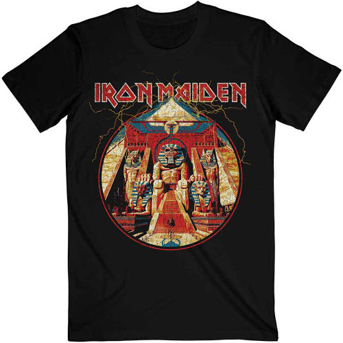 Iron Maiden Powerslave Lightning Circle T-Shirt