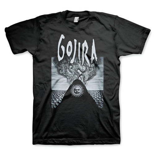 Maglietta Ufficiale Gojira 'Eiffel Falls' – Unisex, Cotone Morbido, Nero, Taglia S, Band Tee