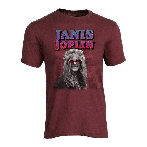 Janis Joplin Rose Colored Glasses T-Shirt Red