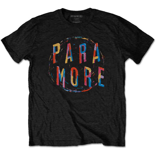 Paramore Men's Spiral Band Logo T-Shirt Black