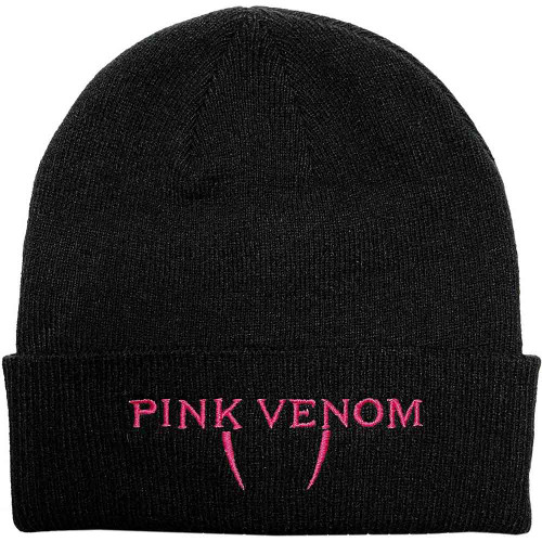 BlackPink Pink Venom Logo Beanie Hat Black