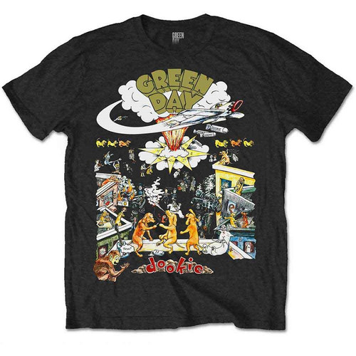 Green Day Men's Dookie 1994 Tour T-Shirt Black