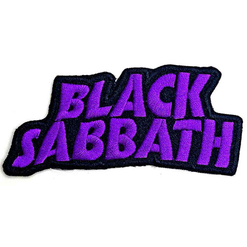 Black Sabbath Cut Out Wavy Logo Woven Iron On Patch