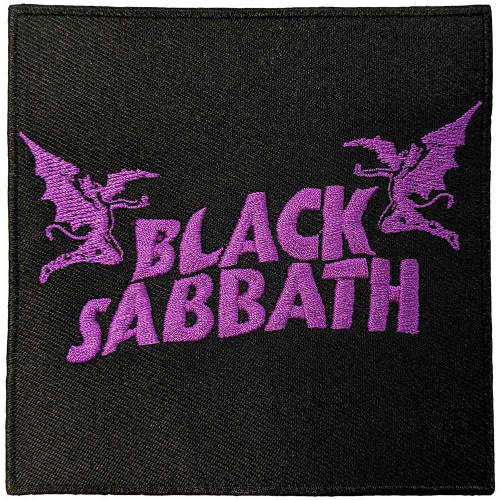 Black Sabbath Wavy Logo and Daemons Woven Iron On Patch
