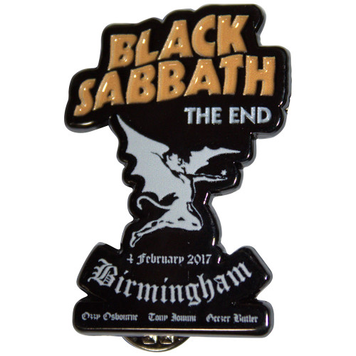 Black Sabbath The End Pin Badge Black