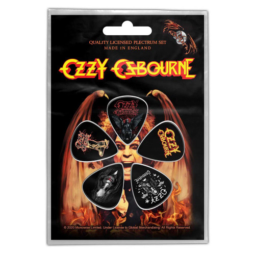 Ozzy Osbourne Classic Logo 1mm Guitar Pick Pack Black