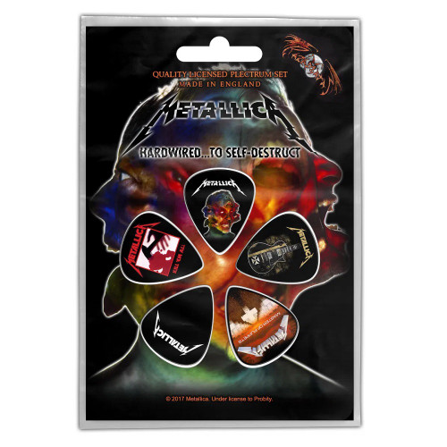 Metallica Hardwired to Self-Destruct 1mm Guitar Pick Pack Multicolor