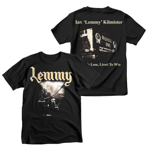 Lemmy Men's Born To Lose Lived To Win T-Shirt Black