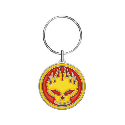 The Offspring Skull Logo Keychain Red