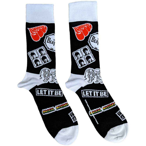The Beatles Icons Logo Ankle Socks Black
