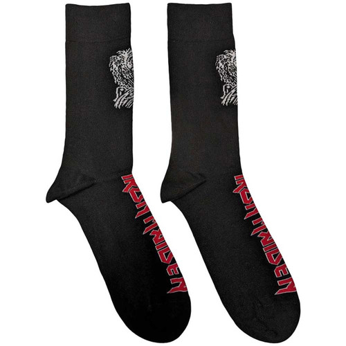 Iron Maiden Killers Eddie Band Logo Ankle Socks Black