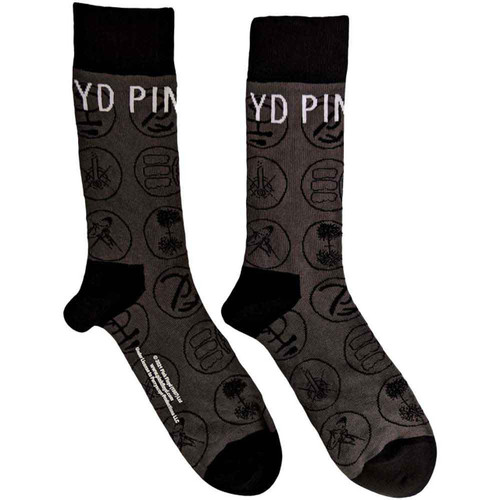Pink Floyd Later Years Symbols Band Logo Ankle Socks Charcoal