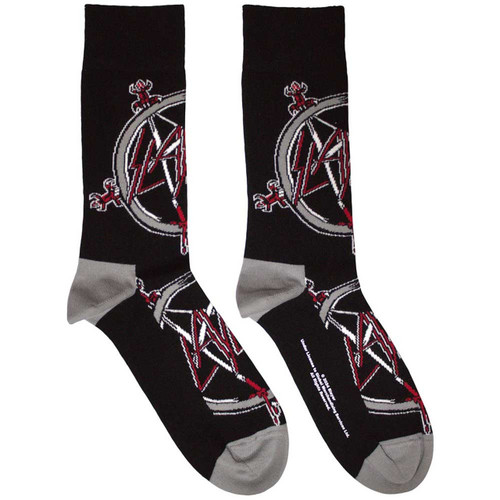 Slayer Pentagram Band Logo Ankle Socks Black