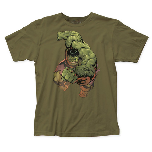 Marvel Incredible Hulk Punch Slim-Fit T-Shirt Military Green