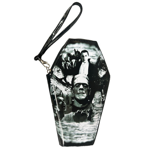Universal Monster Collage Zip Around Coffin Wallet