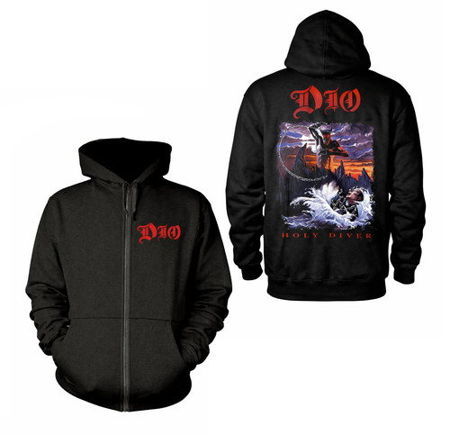 Dio Holy Diver Zip Up Hoodie Black