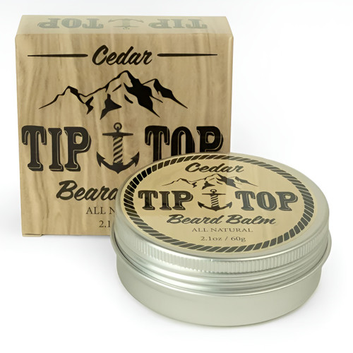 Tip Top All Natural Cedar Beard Balm 2.1oz