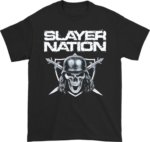 Slayer Men's Slayer Nation Front Print T-Shirt Black