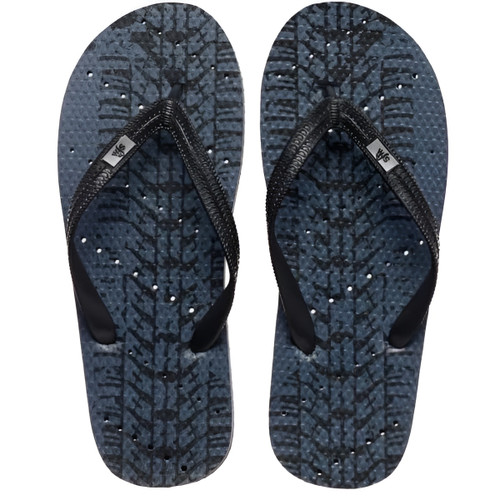 Showaflops Men's Tire Tracks Flip Flop - Quick Draining Sole - Anti-slip Shower Sandal