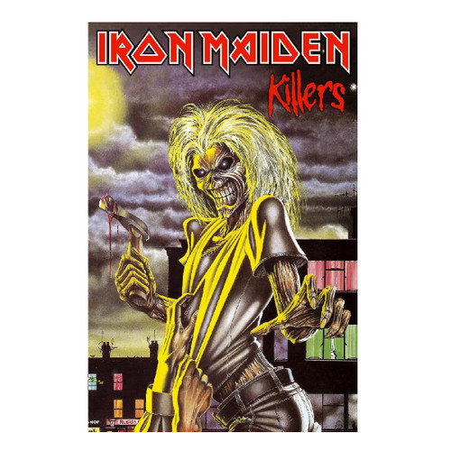 IRON MAIDEN Killers 大型90×60ポスター 琉球藍染フレーム Iron Maiden Killers Textile Poster Flag - Merch2rock Alternative